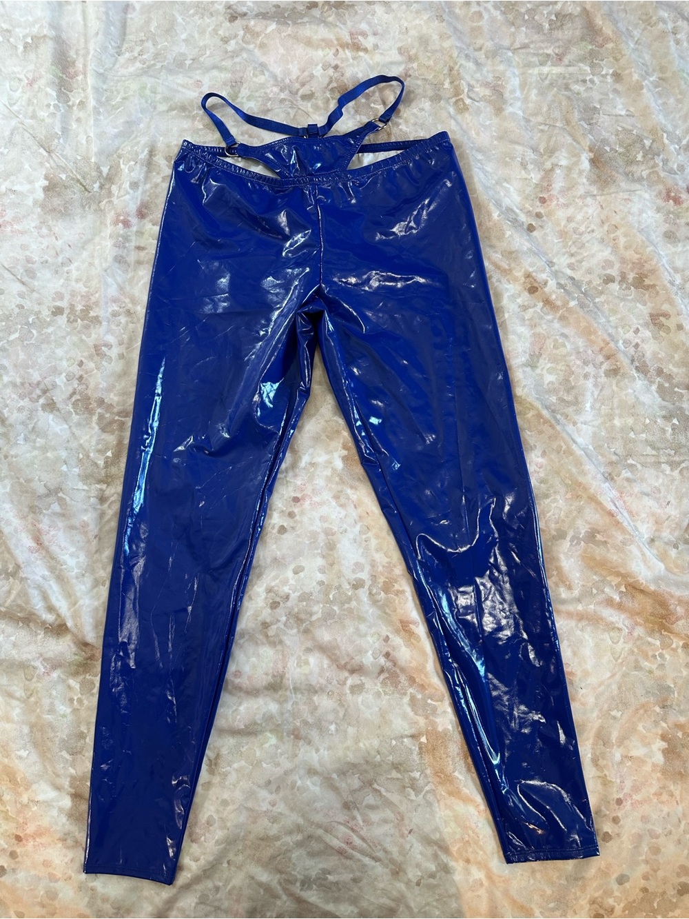 Dolls Kill Shiny Royal Blue Vinyl Leggings